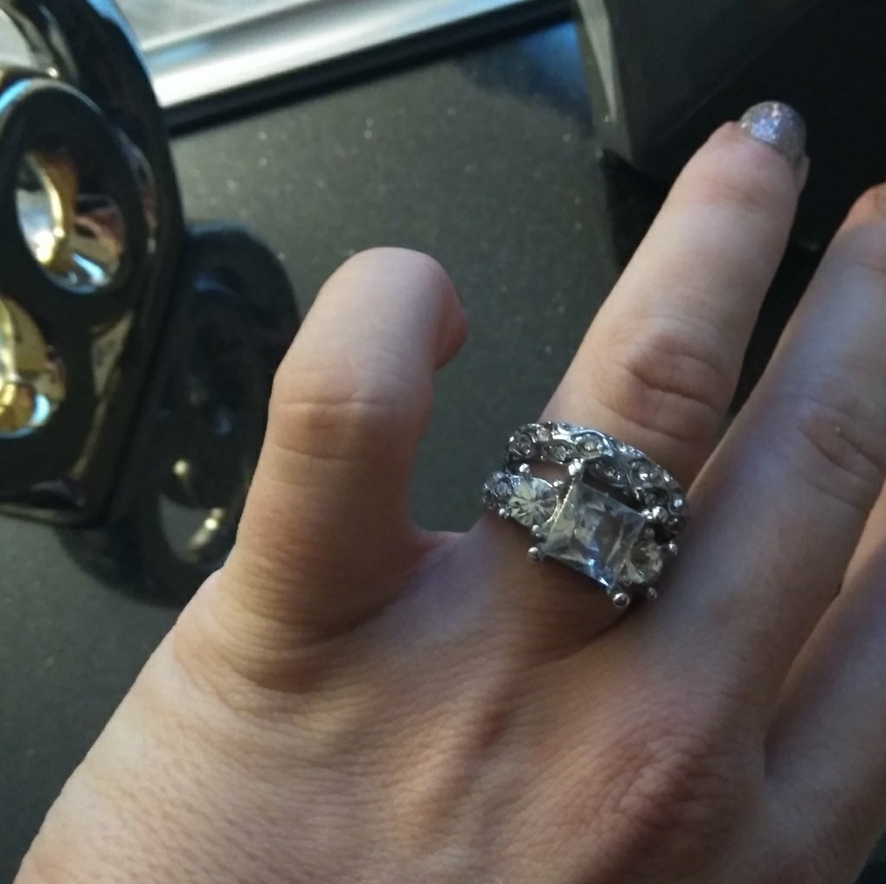 Princess S925 cut vacation wedding set - Picture 5 of 6